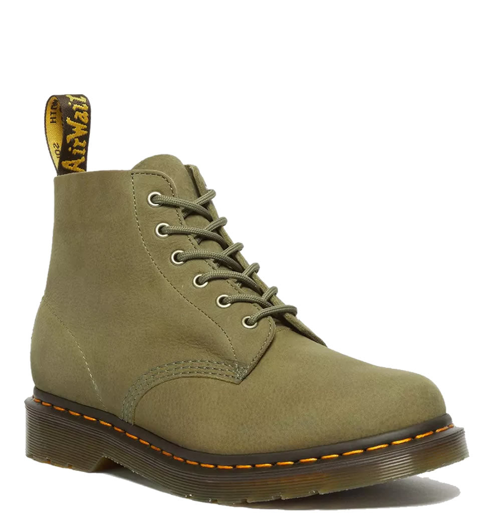 101 - Muted Olive Tumbled Nubuck