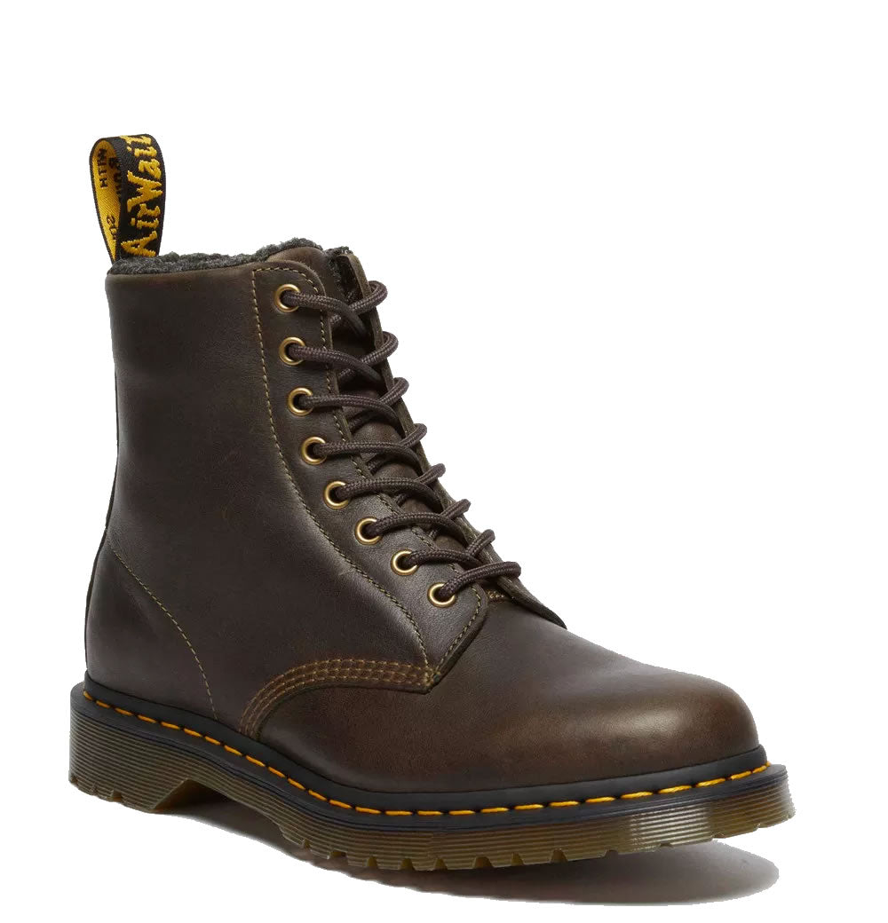 1460 Grizzly - Olive Leather Boots