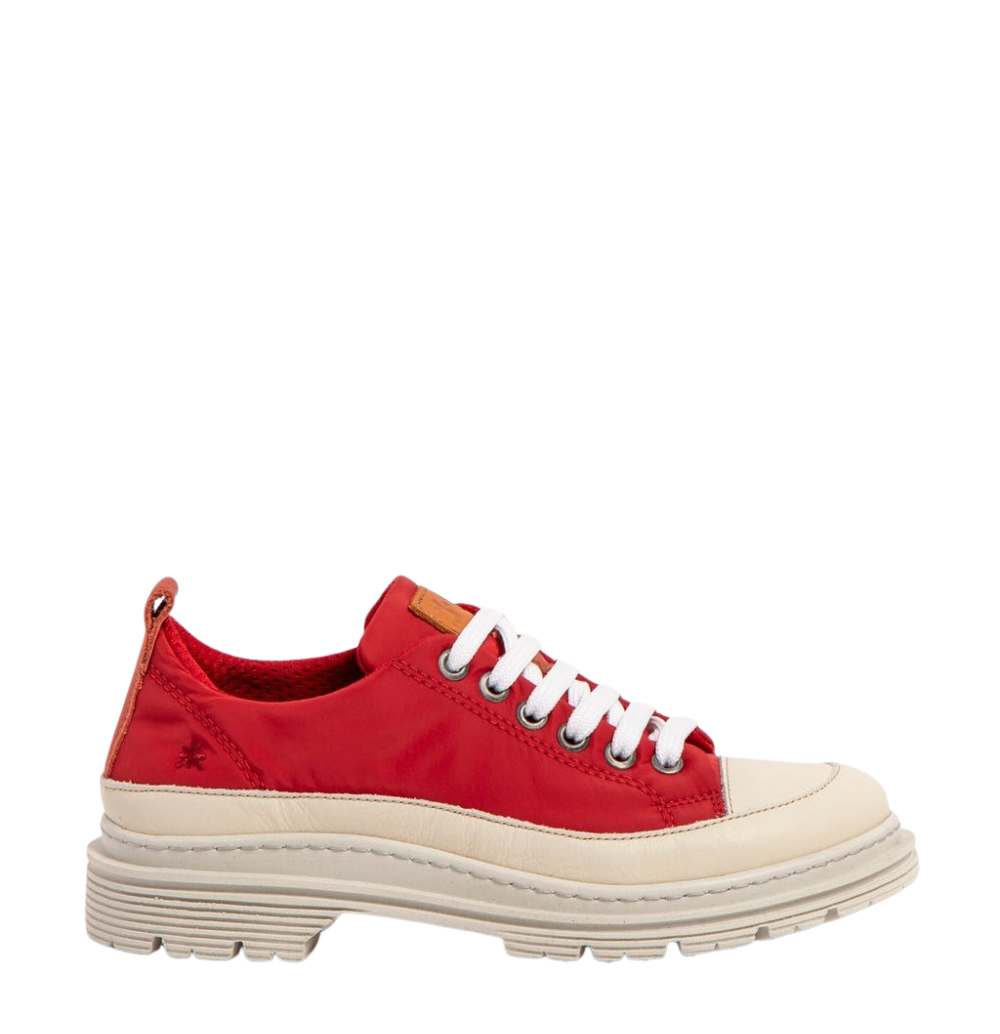Birmingham Nylon Platform Shoes - Red ART