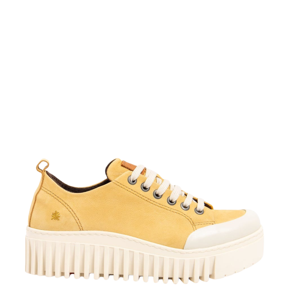 Brighton Platform Leather Shoes - Honey ART