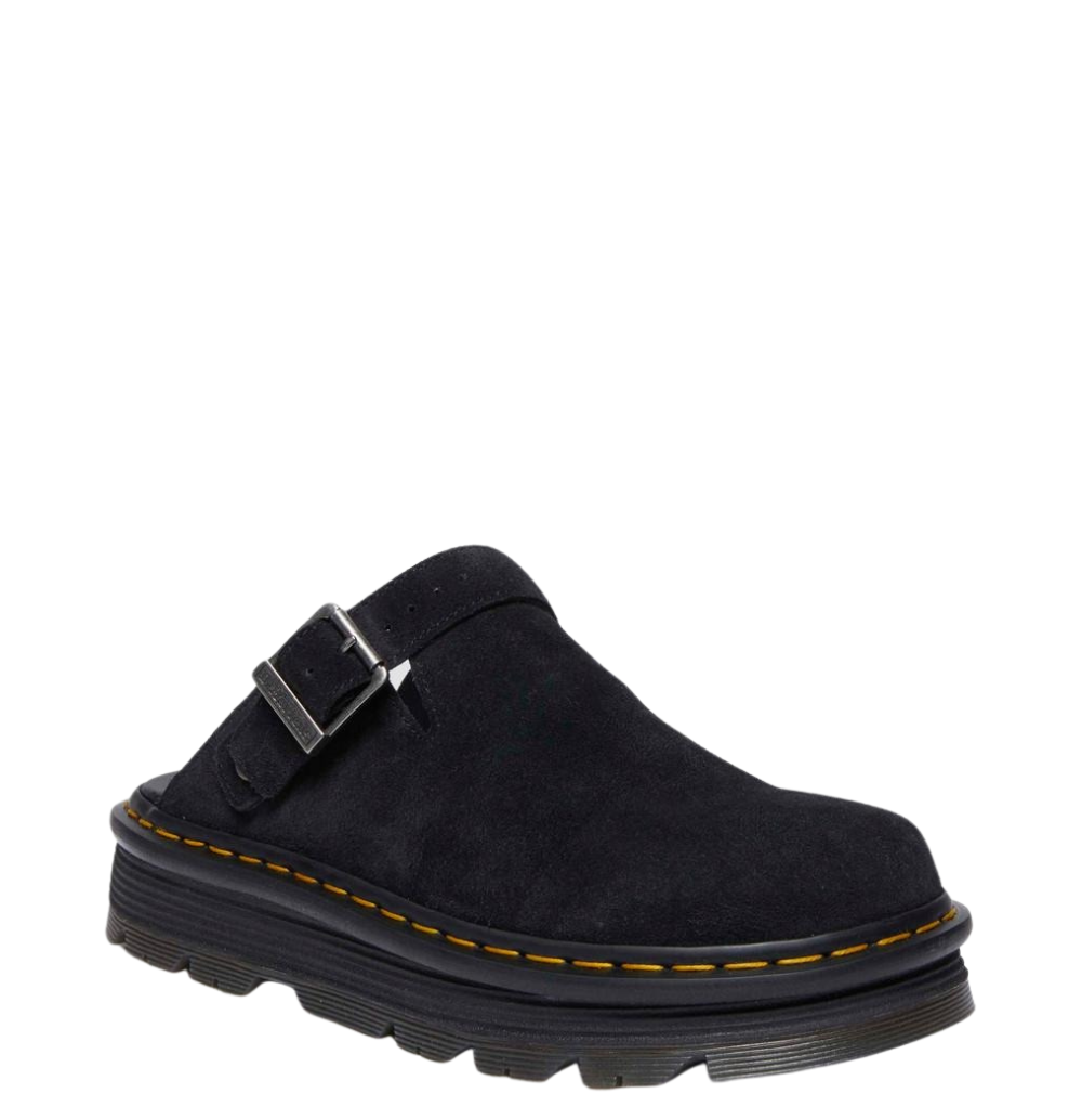 Zebzag Mule - Black Suede