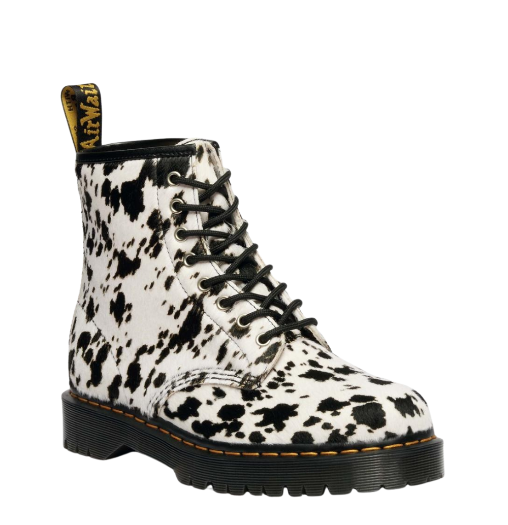 1460 Bex Dalmatian Hair-On Leather Boots
