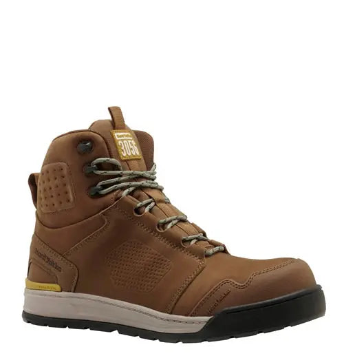 3056 Brown - Side Zip Safety Boot Hard Yakka