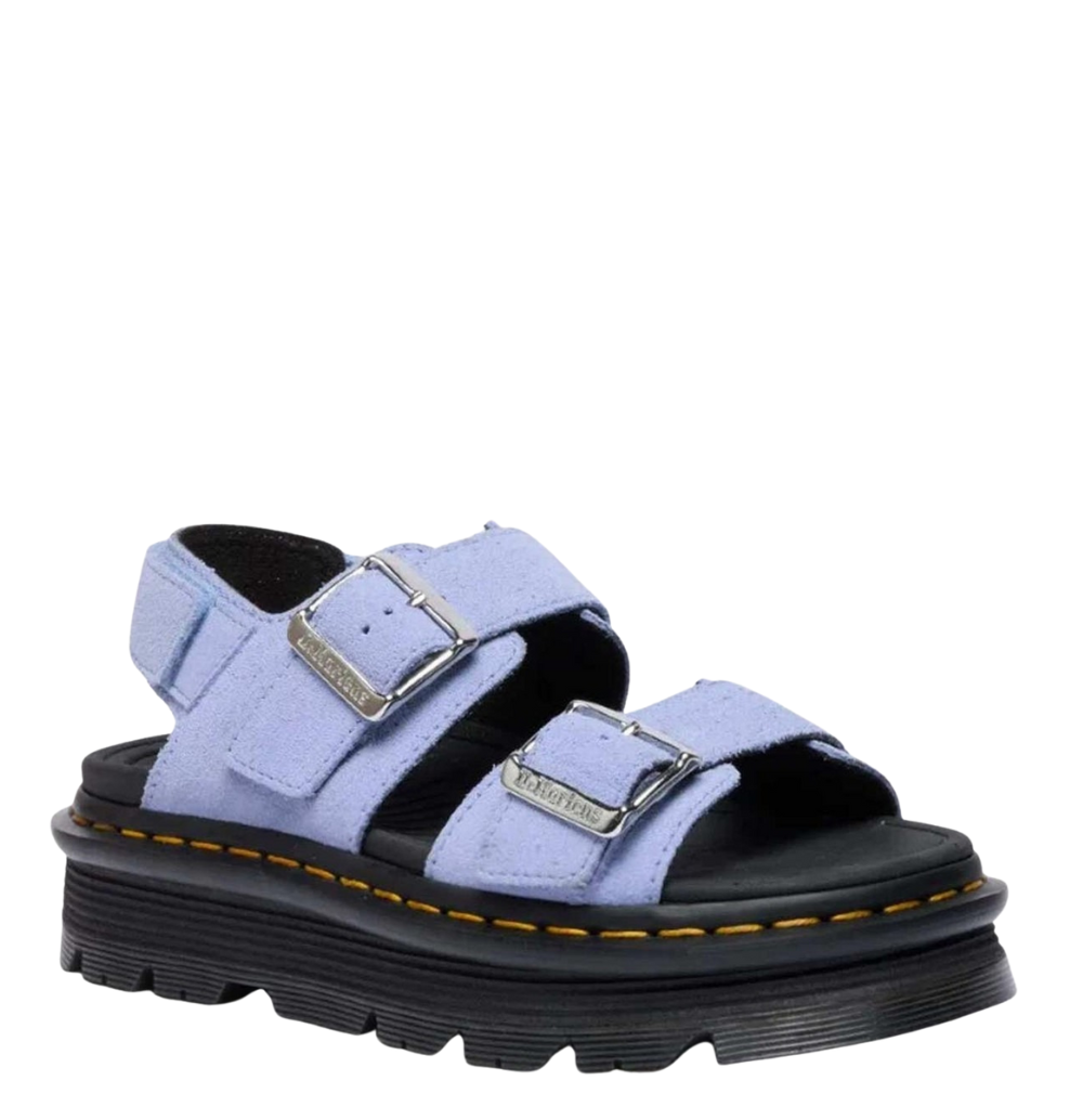 Zebzag Sandal - Cornflower Blue Suede Dr Martens
