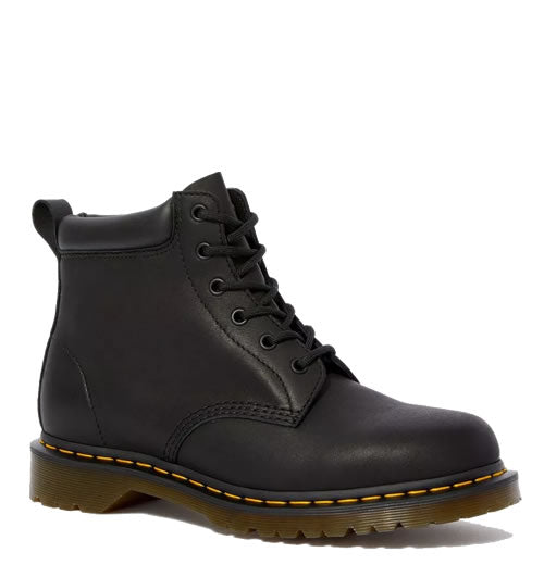 939 - Black Greasy Leather Boots