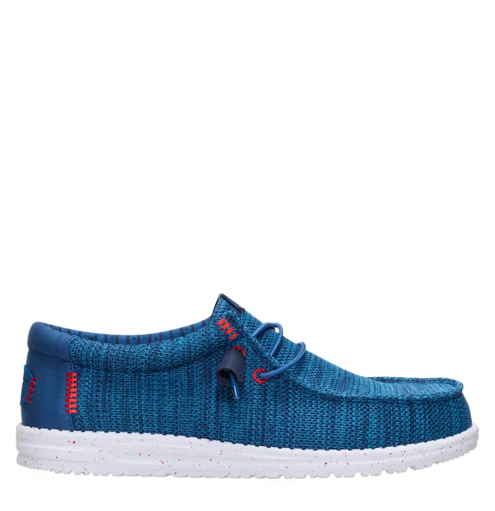 41898 Wally Stretch Sox - Ensign Blue Hey Dude