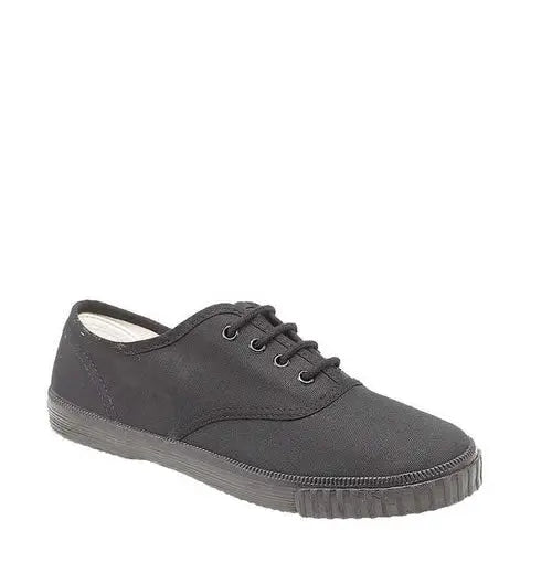 KBK Shoes - Black Lace-Up Plimsoll KBK Shoes