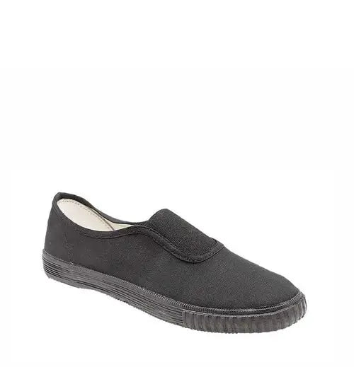 KBK Shoes - Black Slip-On Plimsoll KBK Shoes