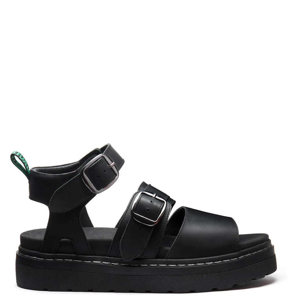 Lavendon - Black Leather Sandal