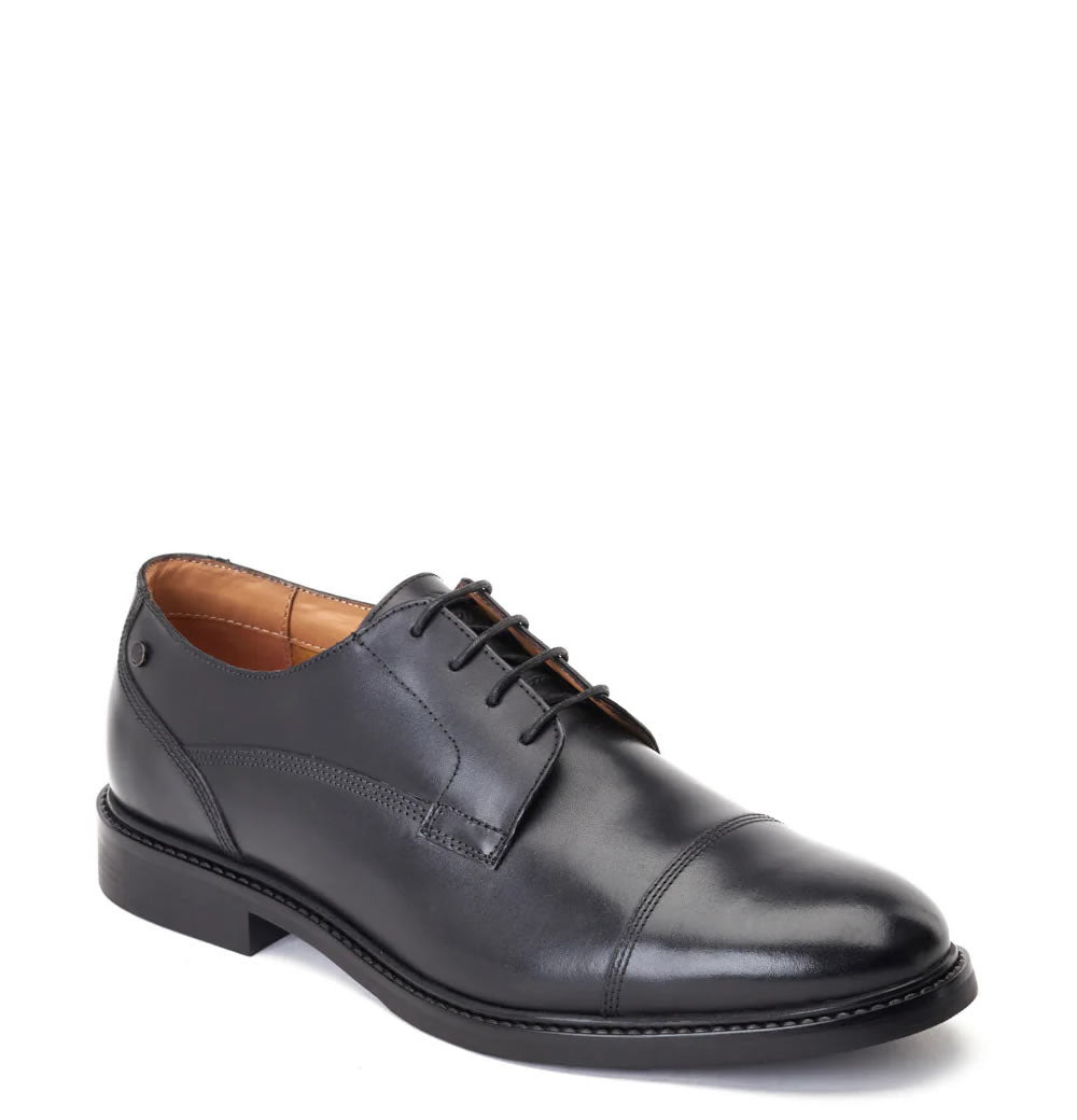 Magnus - Waxy Black Derby Shoes