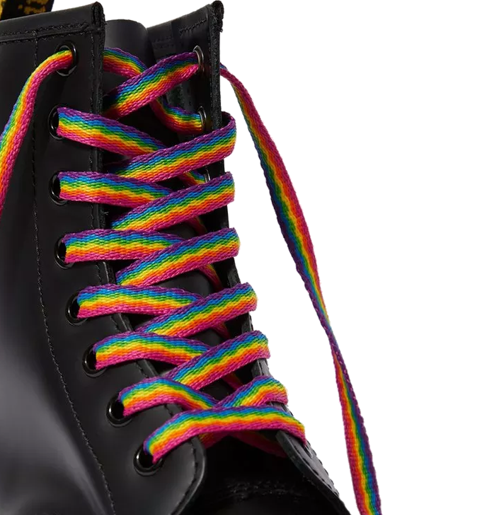 140cm Flat Laces - Rainbow Dr Martens