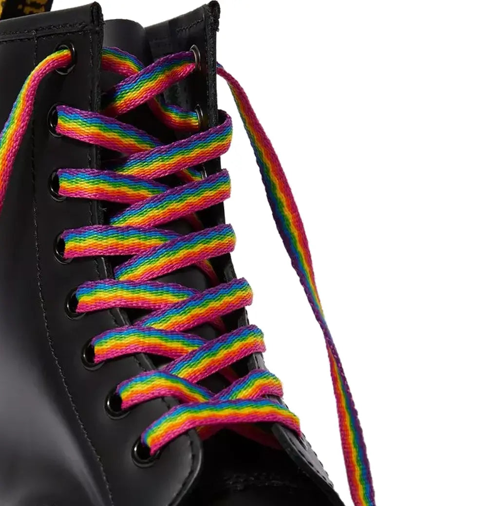 140cm Flat Laces - Rainbow Dr Martens