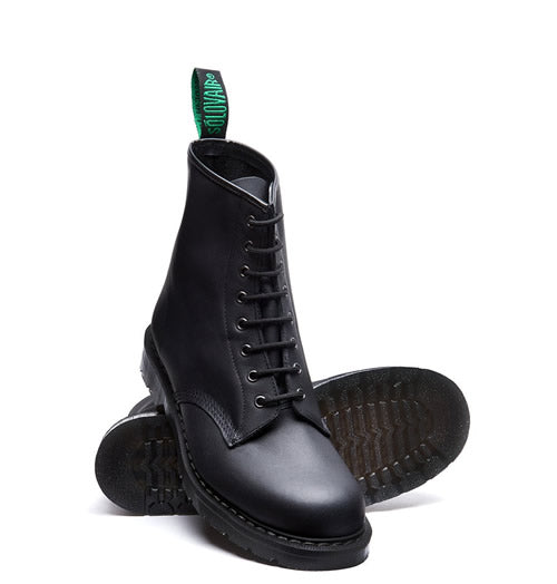 Derby Boot - Black Greasy Leather