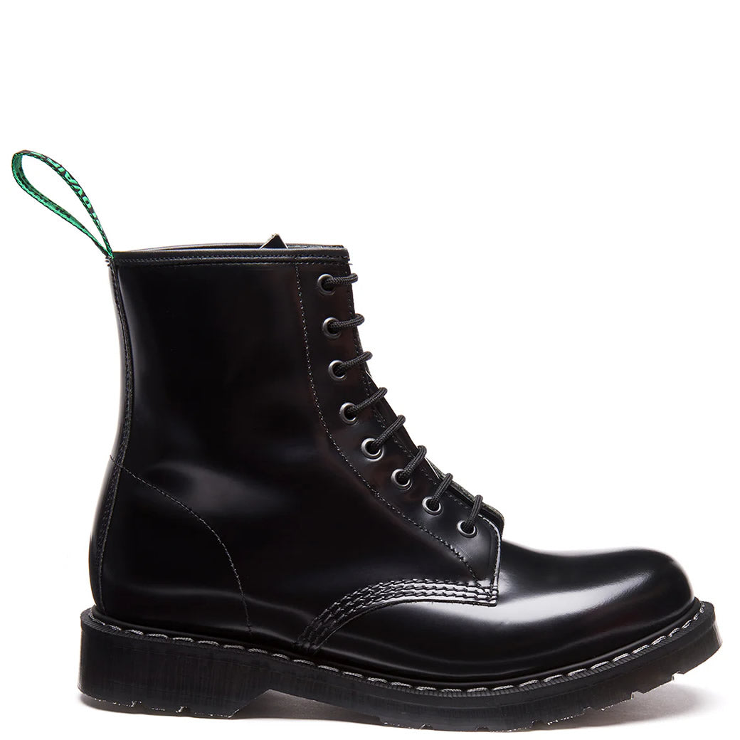 Derby Boot - Black Hi-Shine Leather