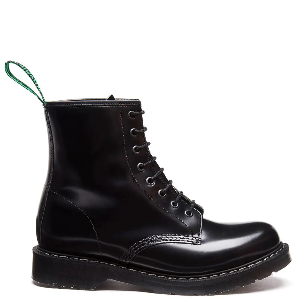 Derby Boot - Black Hi-Shine Leather Solovair