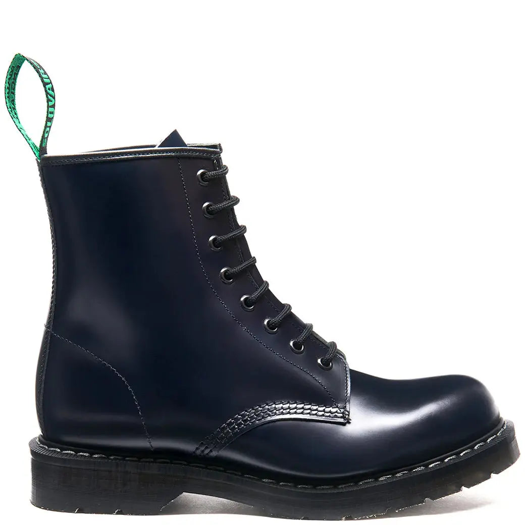 Derby Boot - Navy Blue Leather Solovair