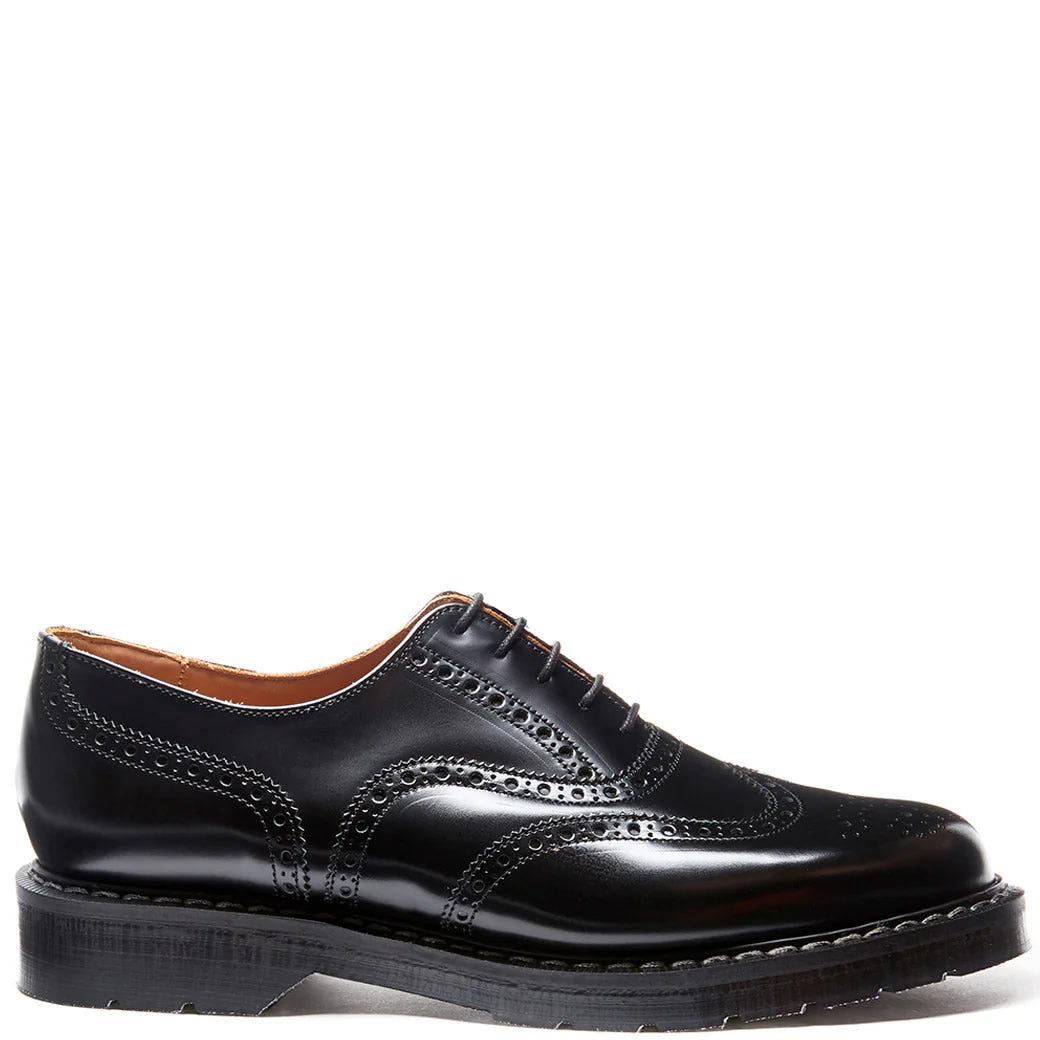 English Brogue - Black Hi-Shine Shoes