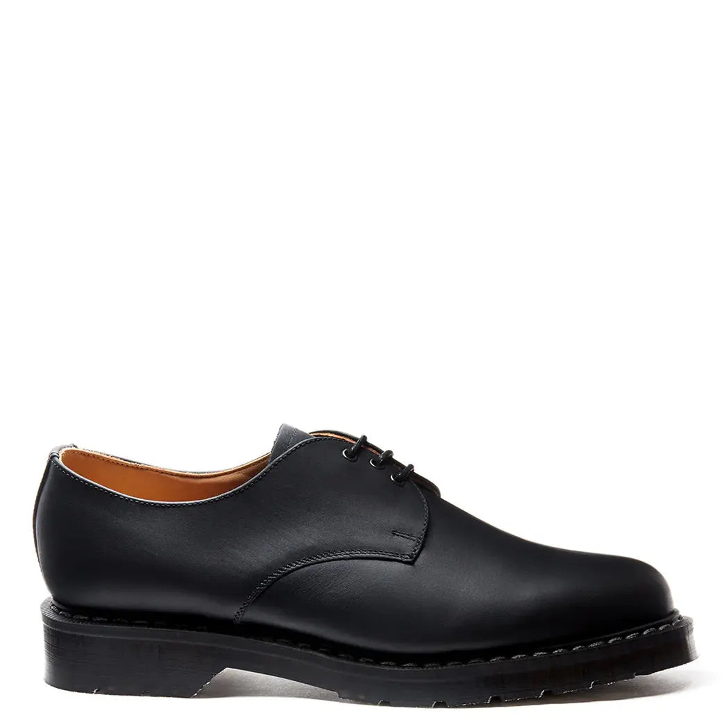 Solovair Gibson Shoe - Black Greasy Leather