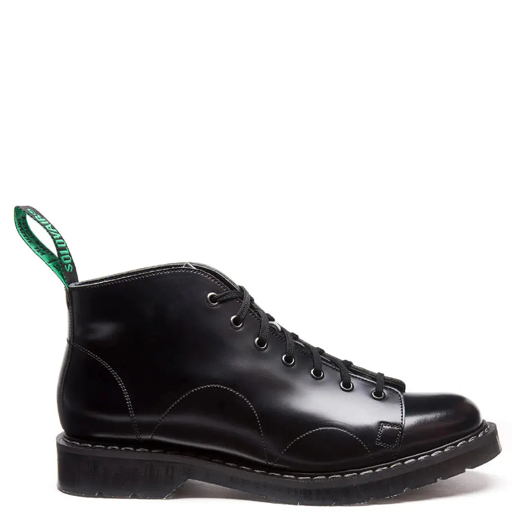 Monkey Boot - Black High-Shine Solovair