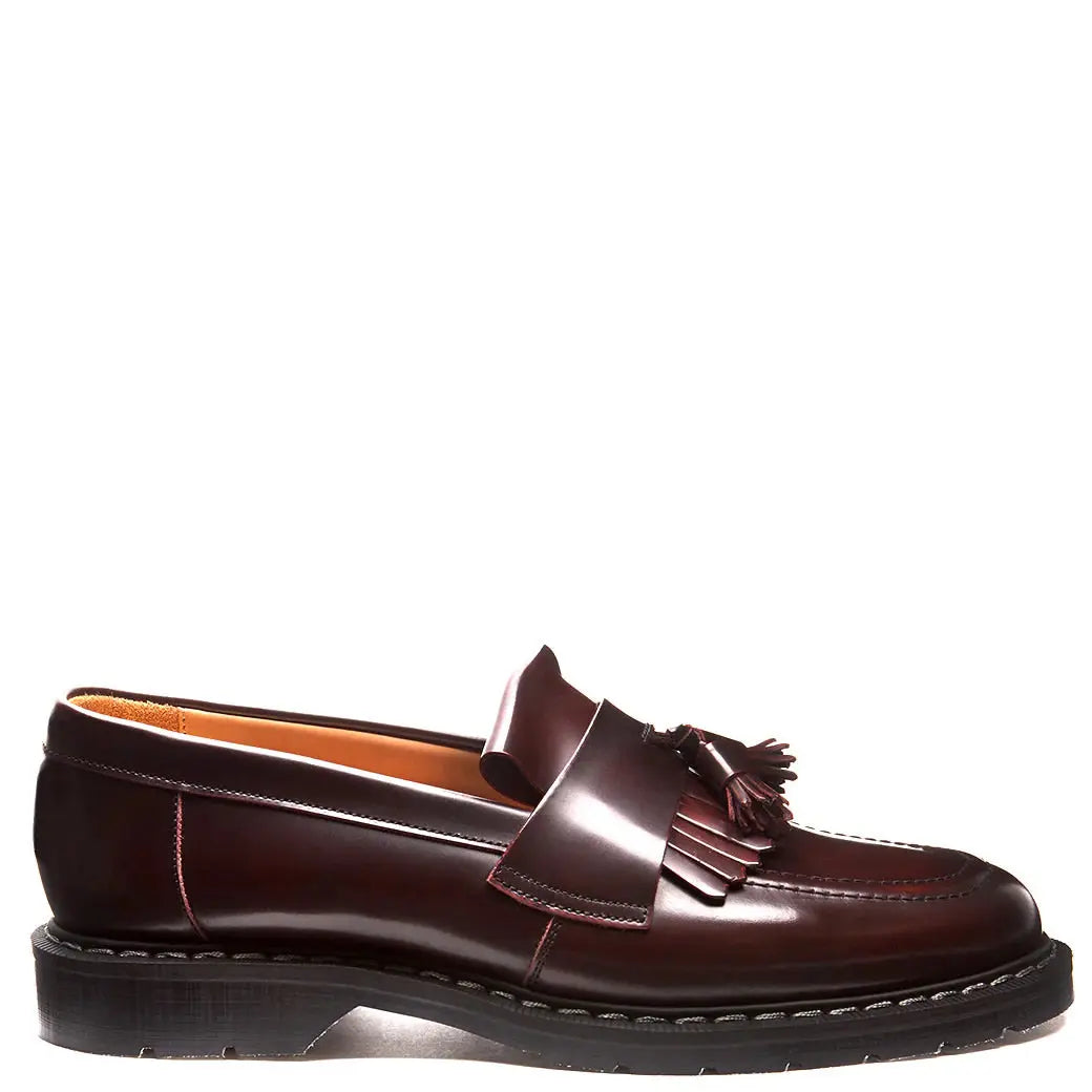 Tassel Loafer - Burgundy Rub Off Shoes Solovair