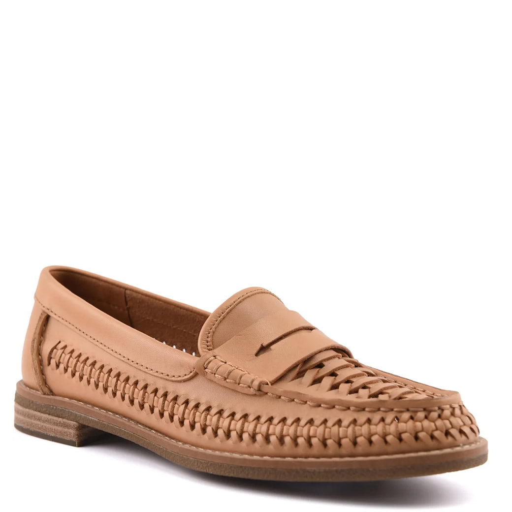 Woven Seaport Penny Mocassin - Tan