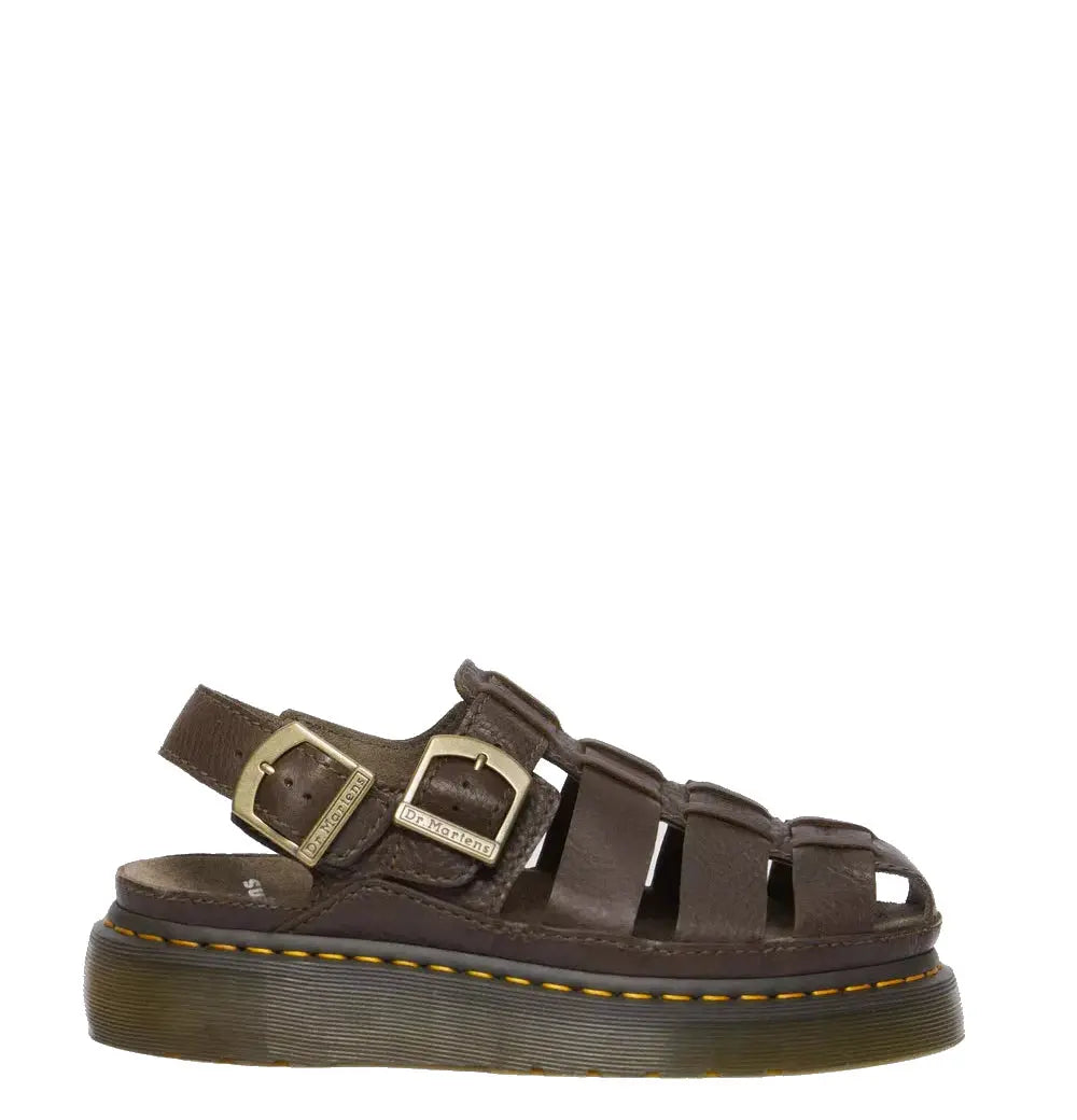 Dr Martens Wrenlie Fisherman Sandal Brown Leather Dr Martens