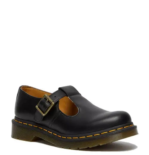 Polley - Black Smooth Leather Shoes Dr Martens