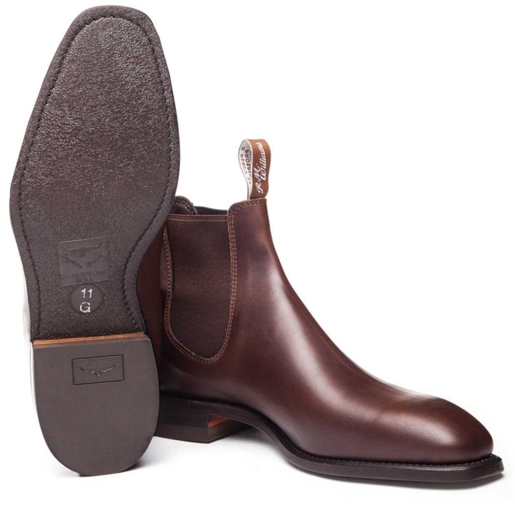 RM Williams Boots Online  Yearling Chestnut Leather Chelsea Boots