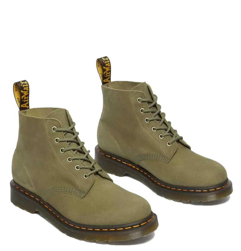 101 - Muted Olive Tumbled Nubuck