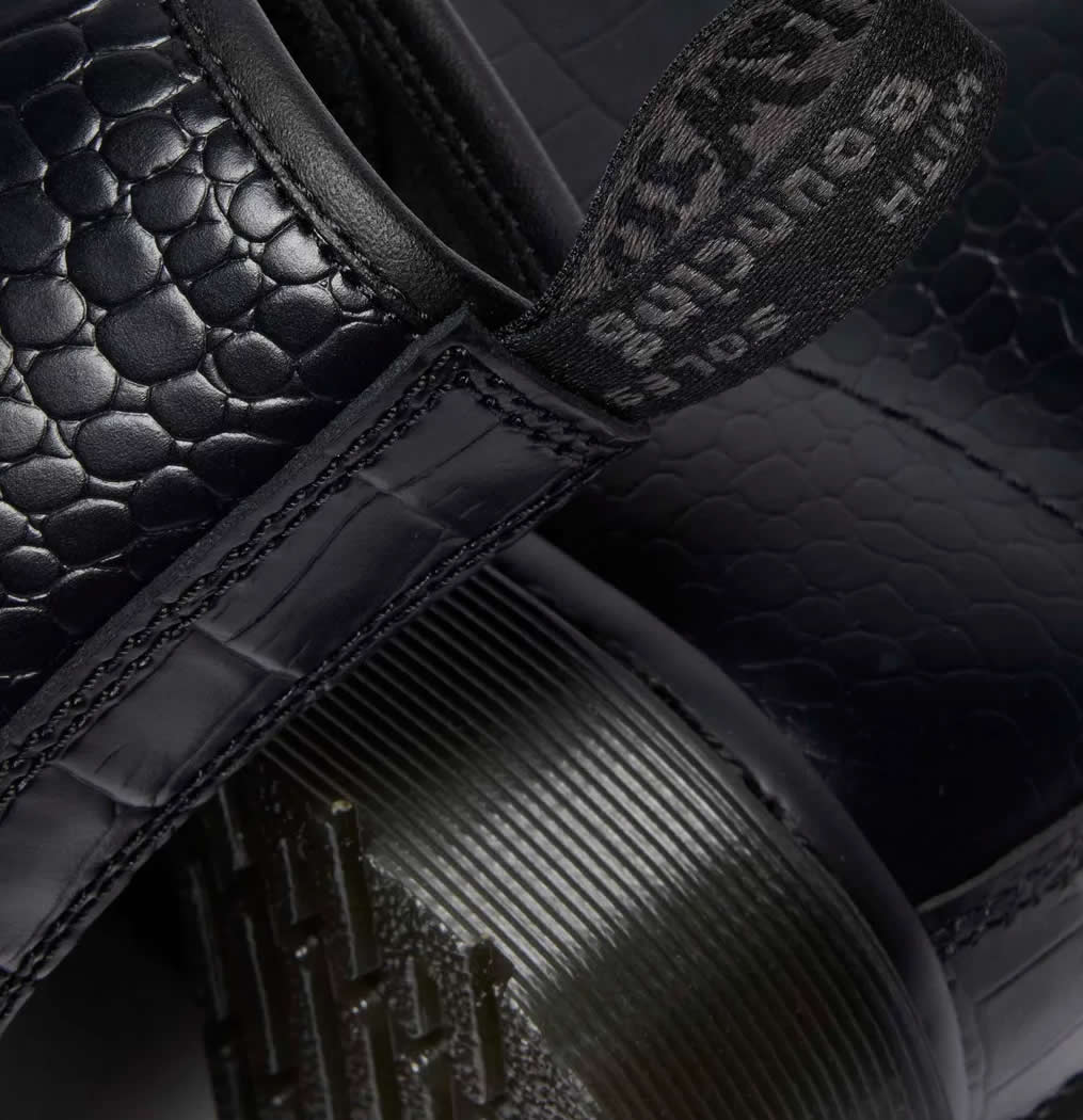 1460 Croco - Black Atlas Leather Boots
