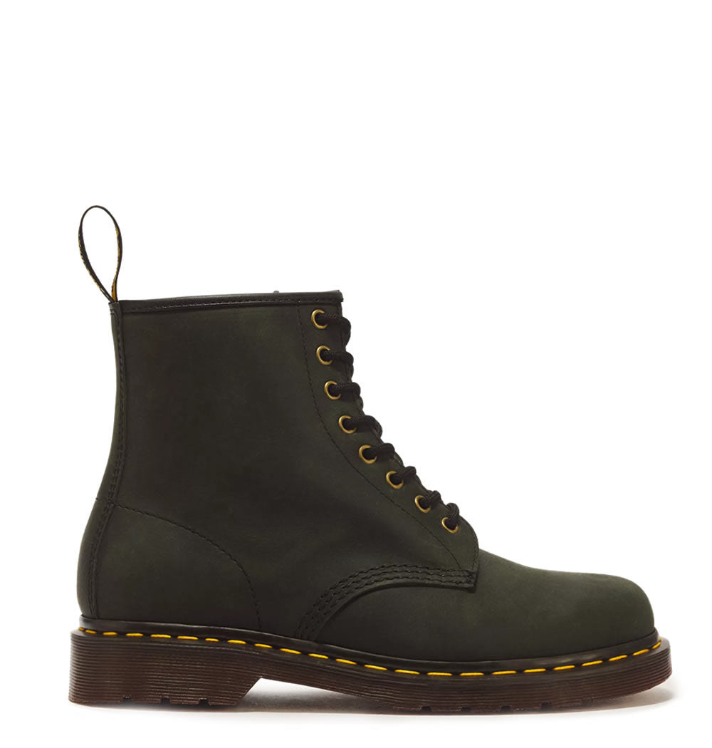 Dr. Martens 1460 Crazy Horse Leather Boots - DMS Green