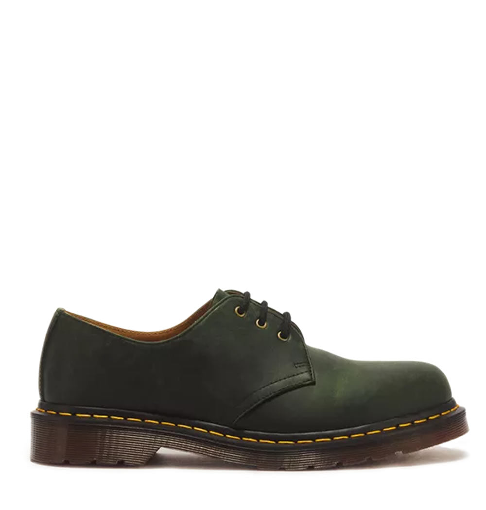 1461 3 Eye Crazy Horse Leather Lace Up Shoes - DMS Green