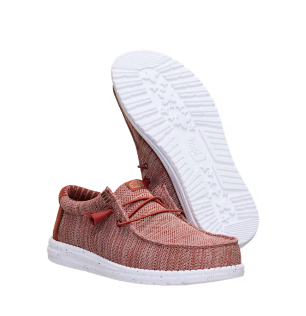 41898 Wally Stretch Sox - Burnt Red Hey Dude