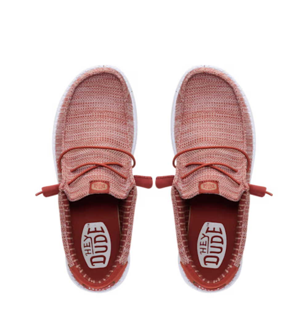 41898 Wally Stretch Sox - Burnt Red Hey Dude