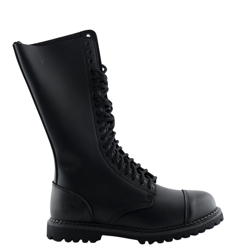 King CS 20 Eye Boot - Black Smooth Leather