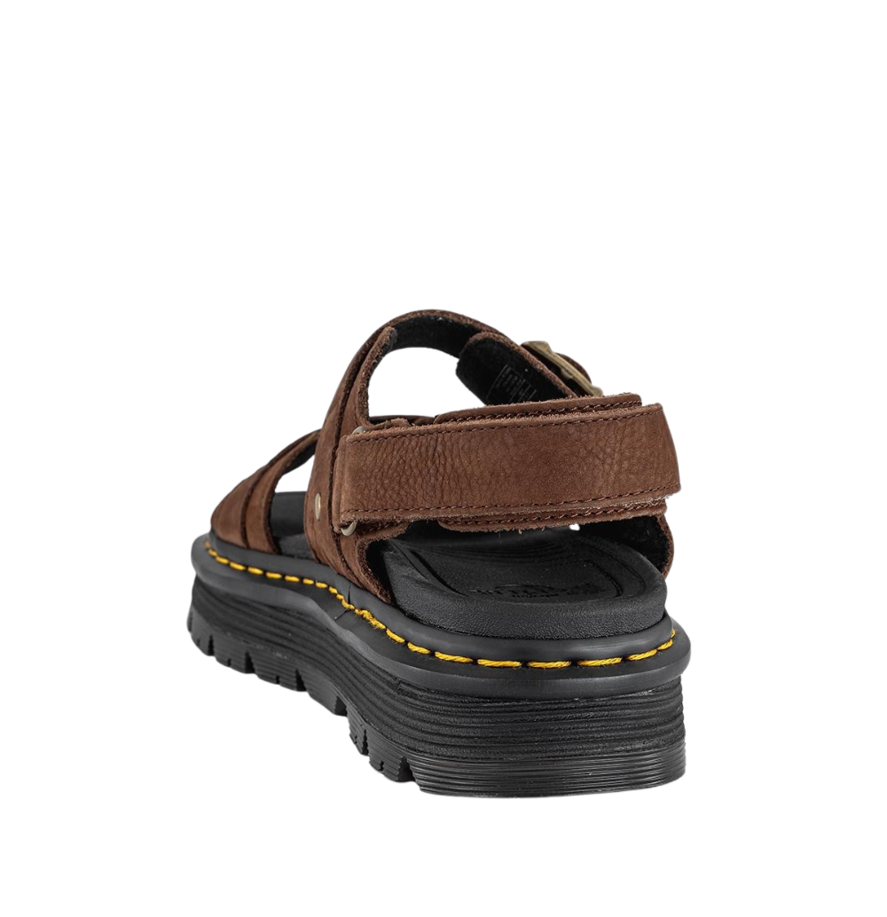 Zebzag - Sepia Brown Nubuck - Adjustable Womans Sandal Dr Martens