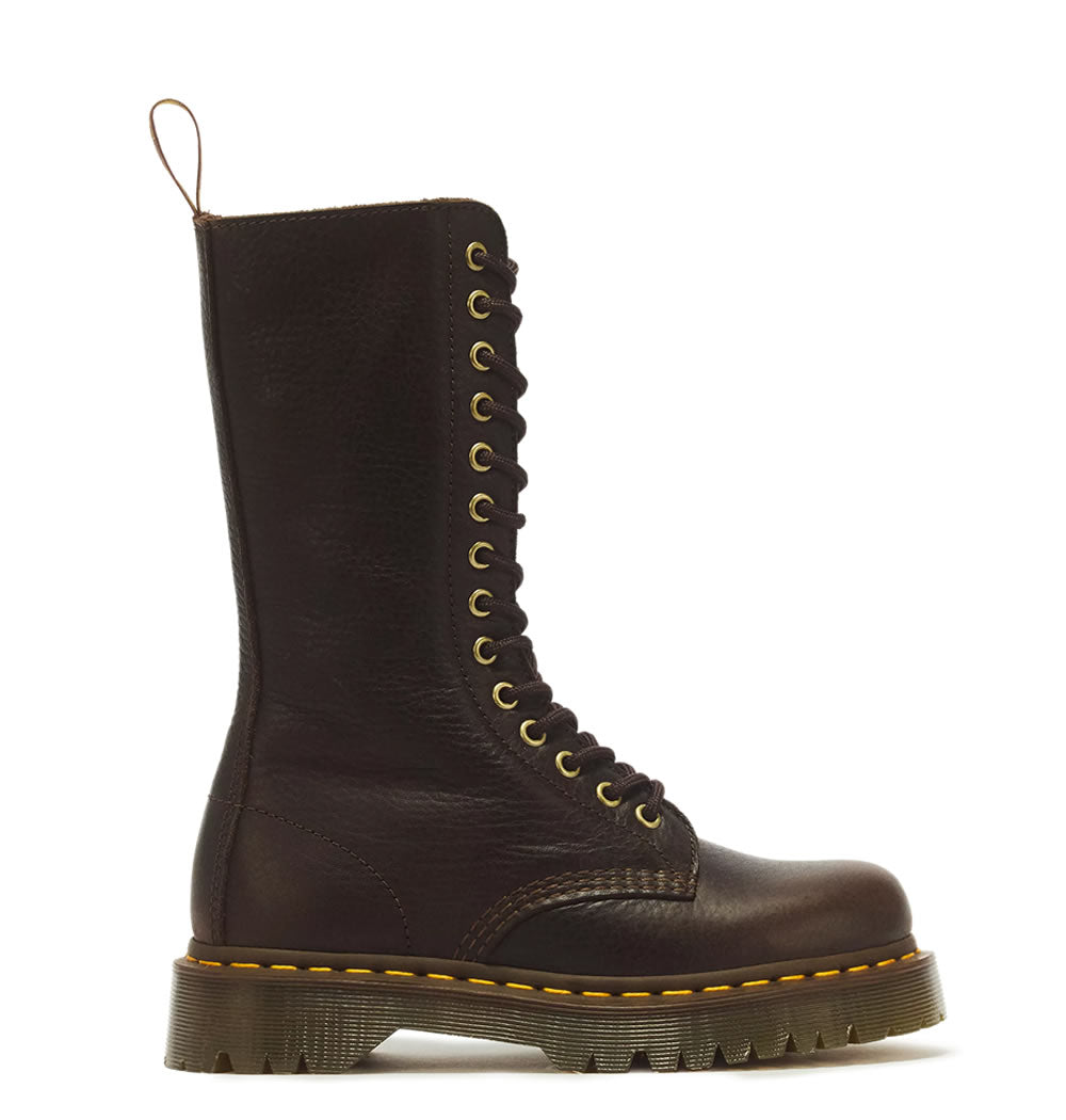 Dr. Martens 1B99 Bex 14-Eye Leather Boots Dark Brown