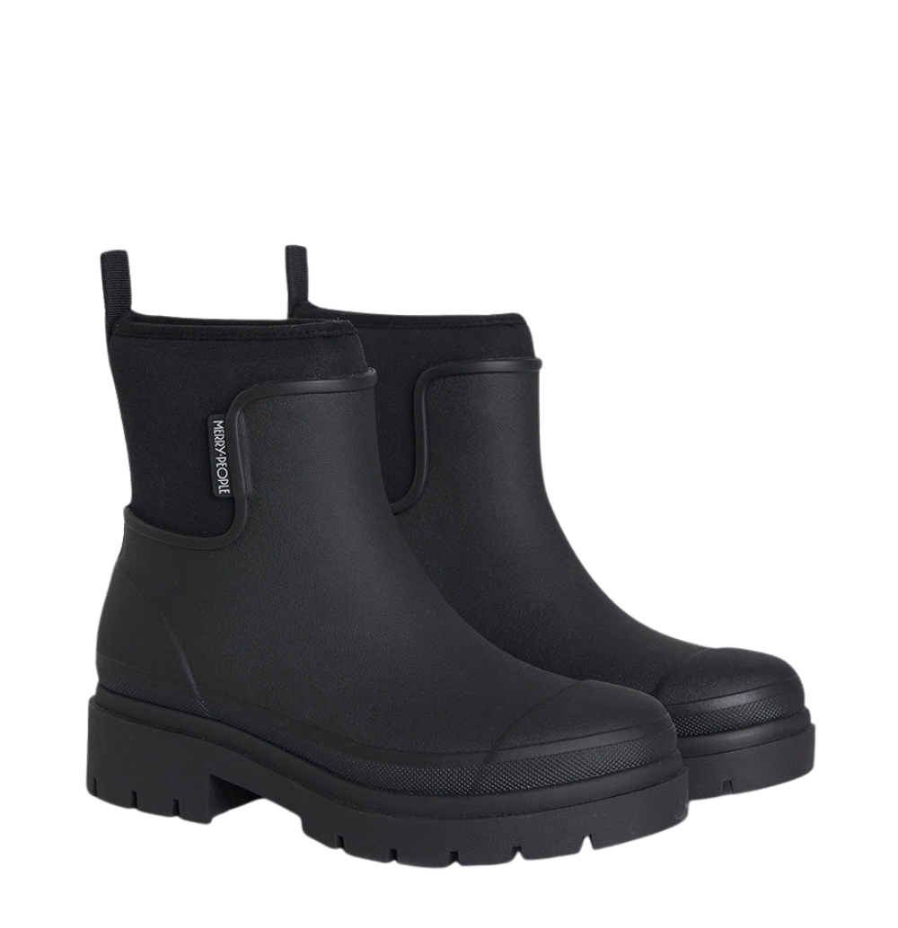 Tully Platform Wellington Boots - Black