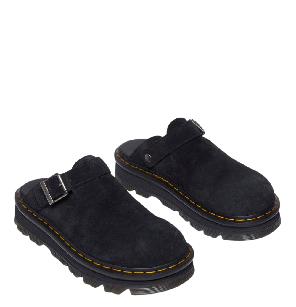 Zebzag Mule - Black Suede