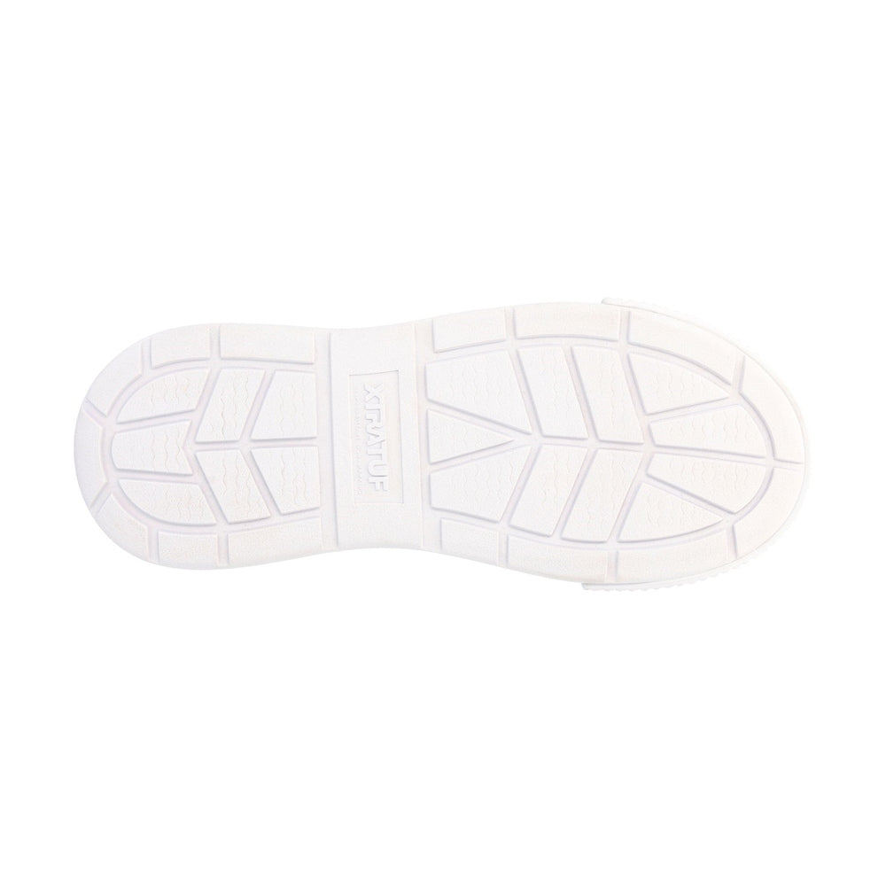 White XTRATUF 6" Ankle Deck Boot Sport outsole with slip-resistant PROLITE foam and traction pattern.
