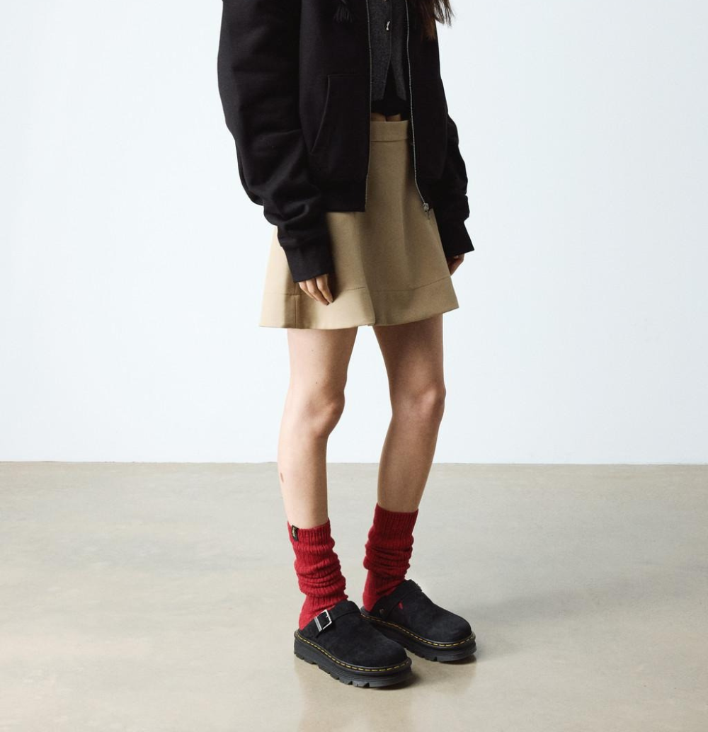 Zebzag Mule - Black Suede