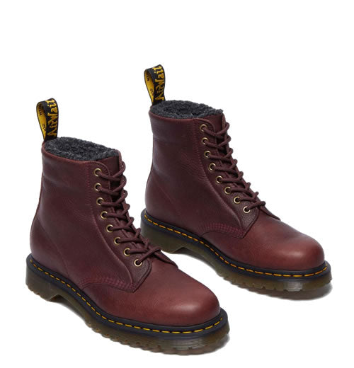 Dr Martens Grizzly Cherry Red Leather Boots