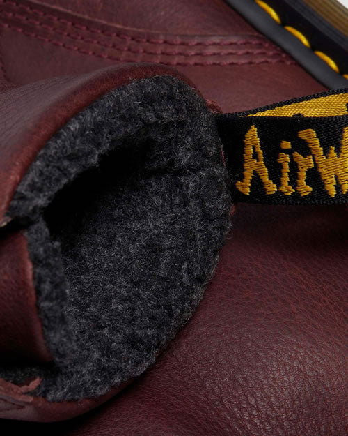 1460 Grizzly - Cherry Red Leather Boots
