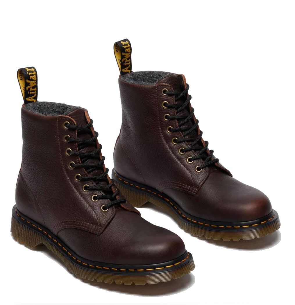 1460 Grizzly - Dark Brown Leather Boots
