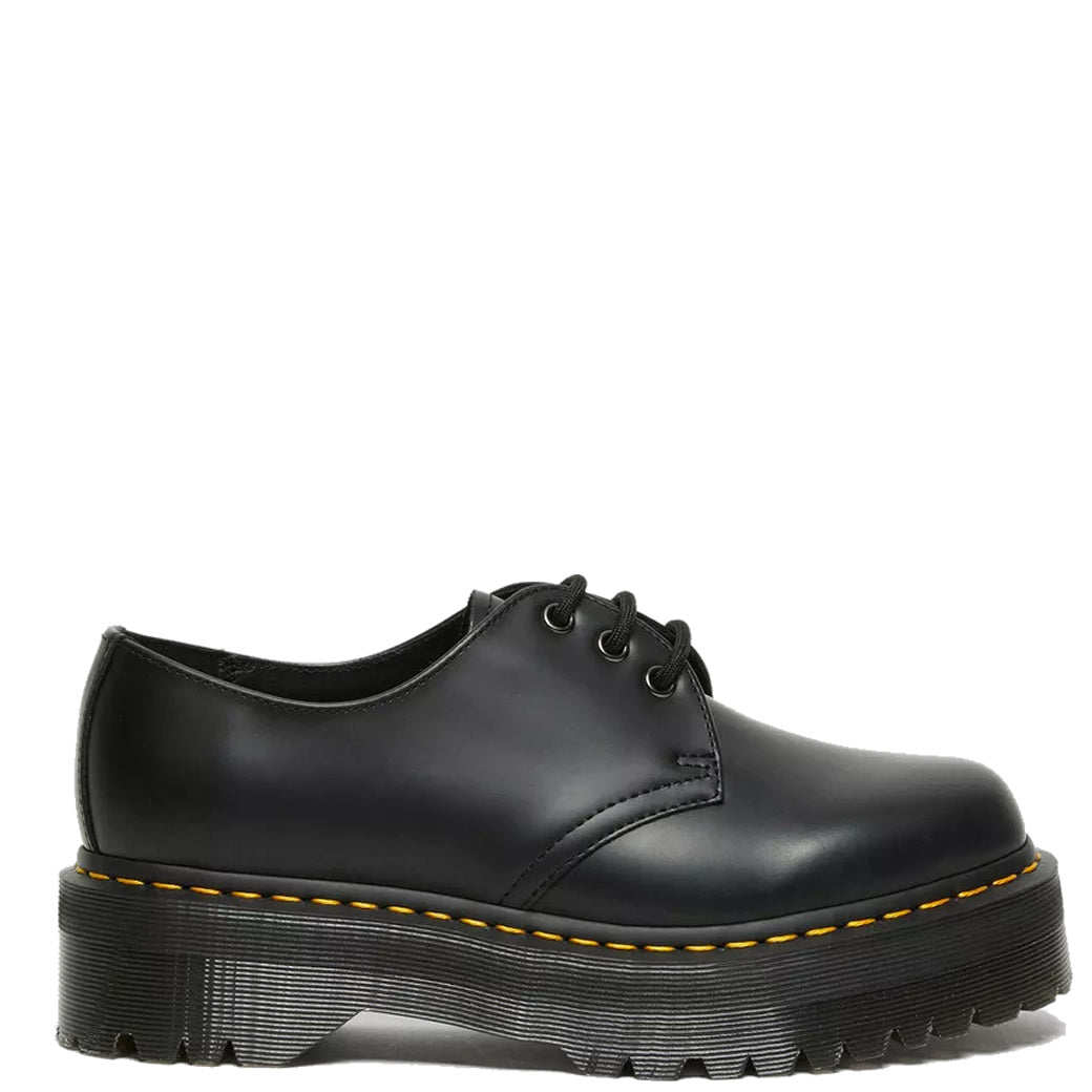 1461 Quad - Black Smooth Leather Shoes