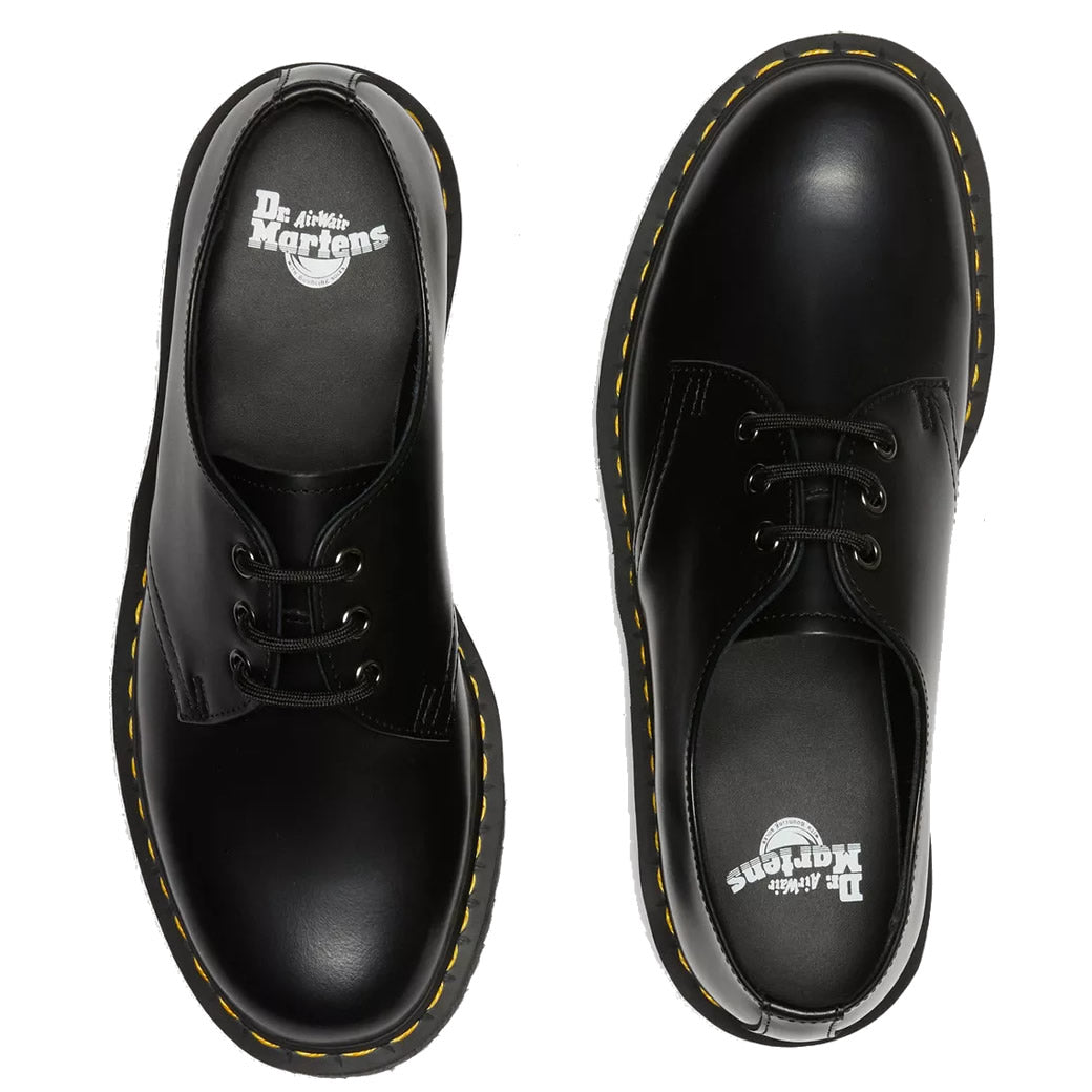 1461 Quad - Black Smooth Leather Shoes