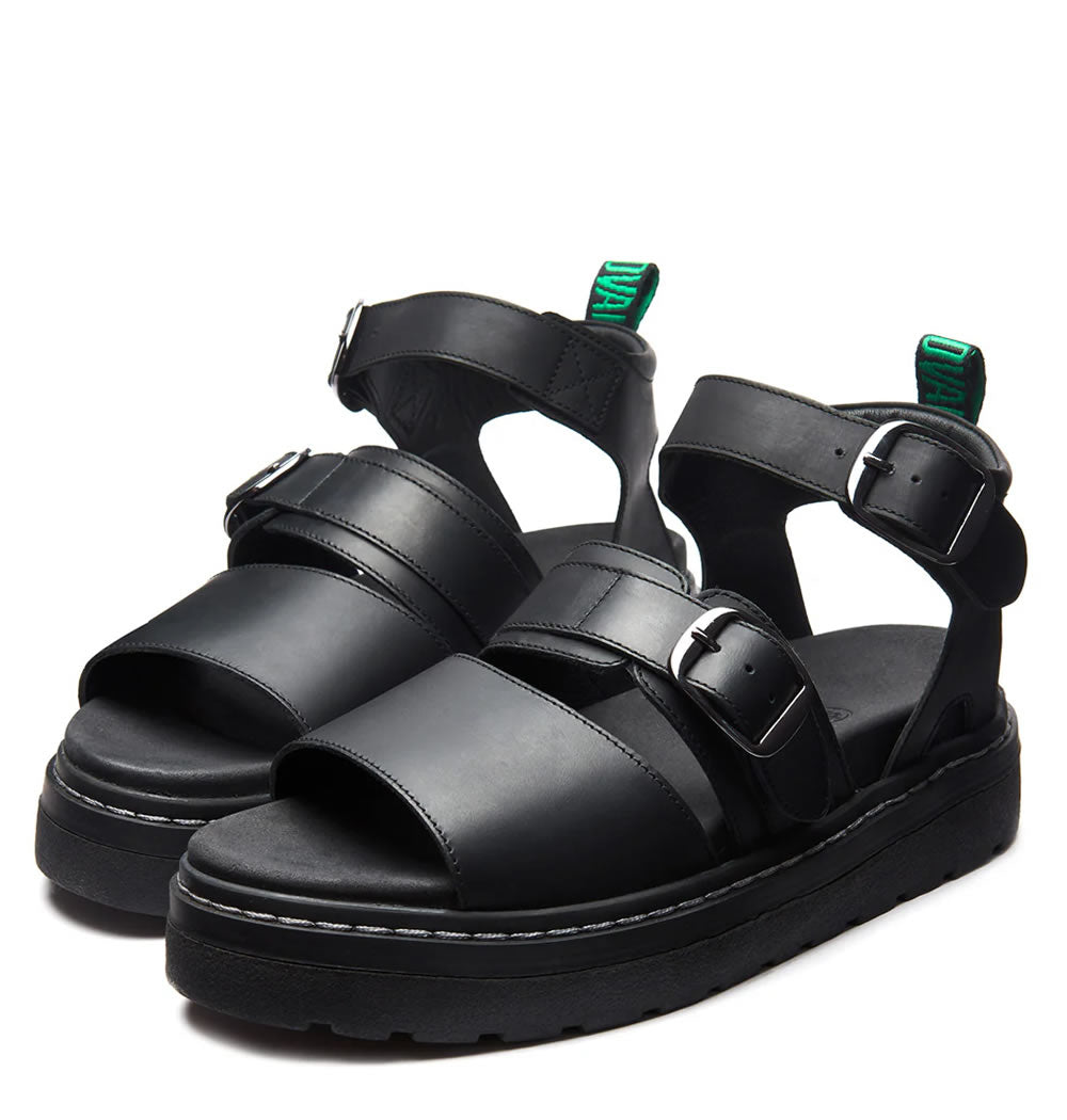 Lavendon - Black Leather Sandal