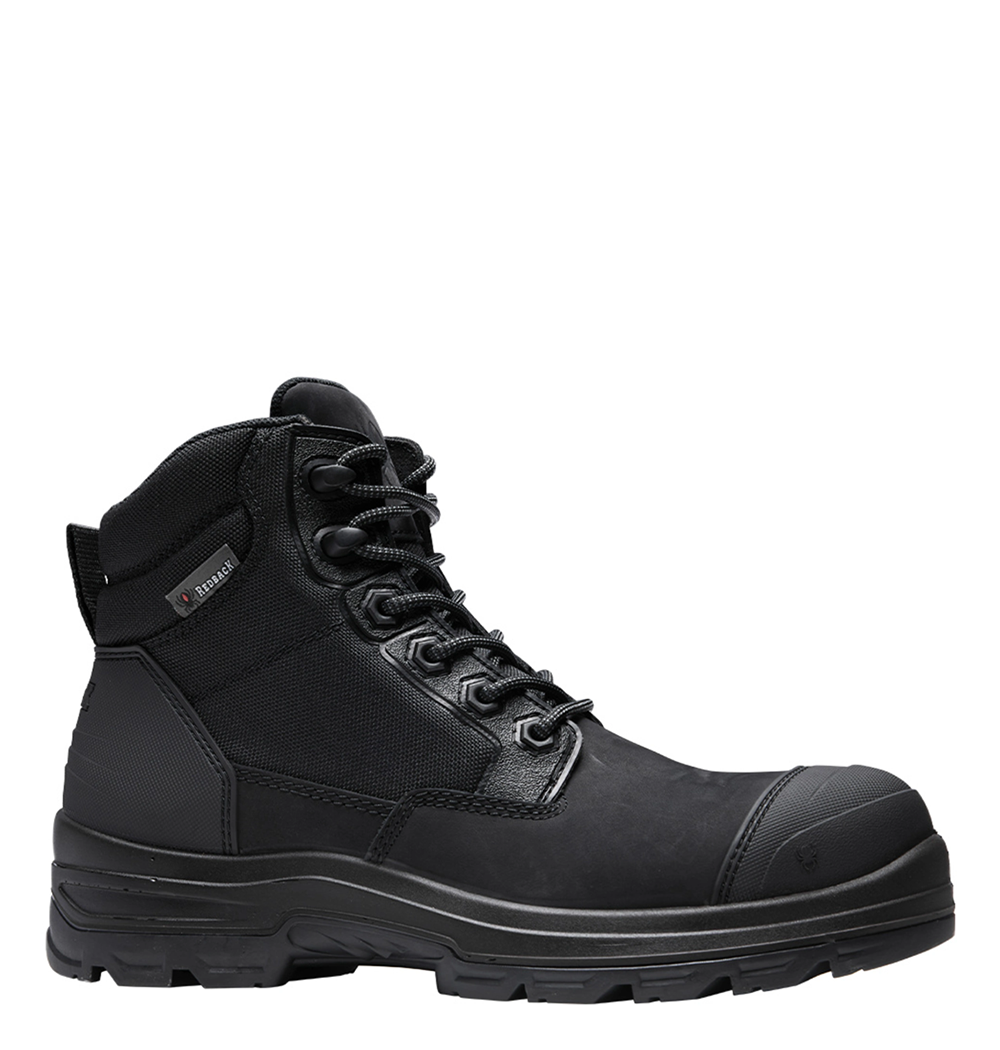 Redback Lynx Composite Toe Nubuck Safety Boots - Black
