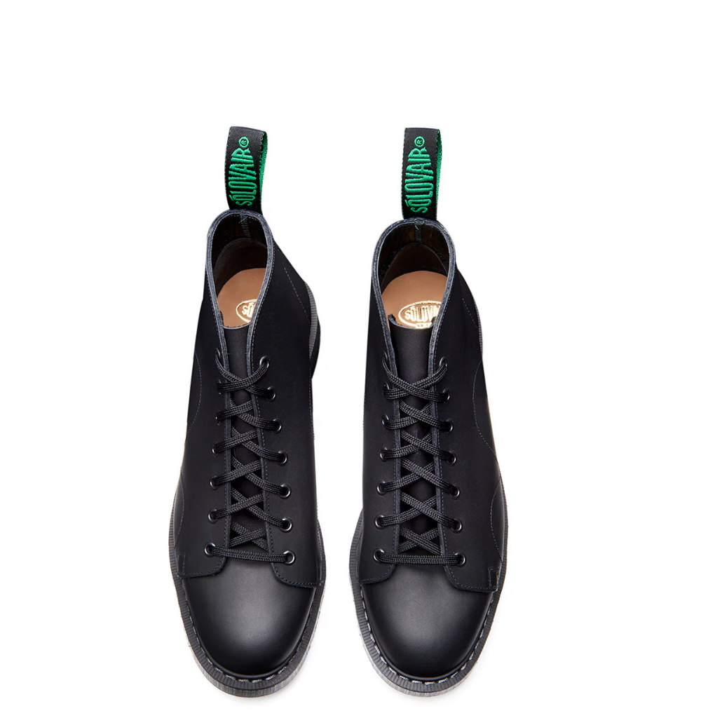 Solovair Monkey Boot - Greasy Black