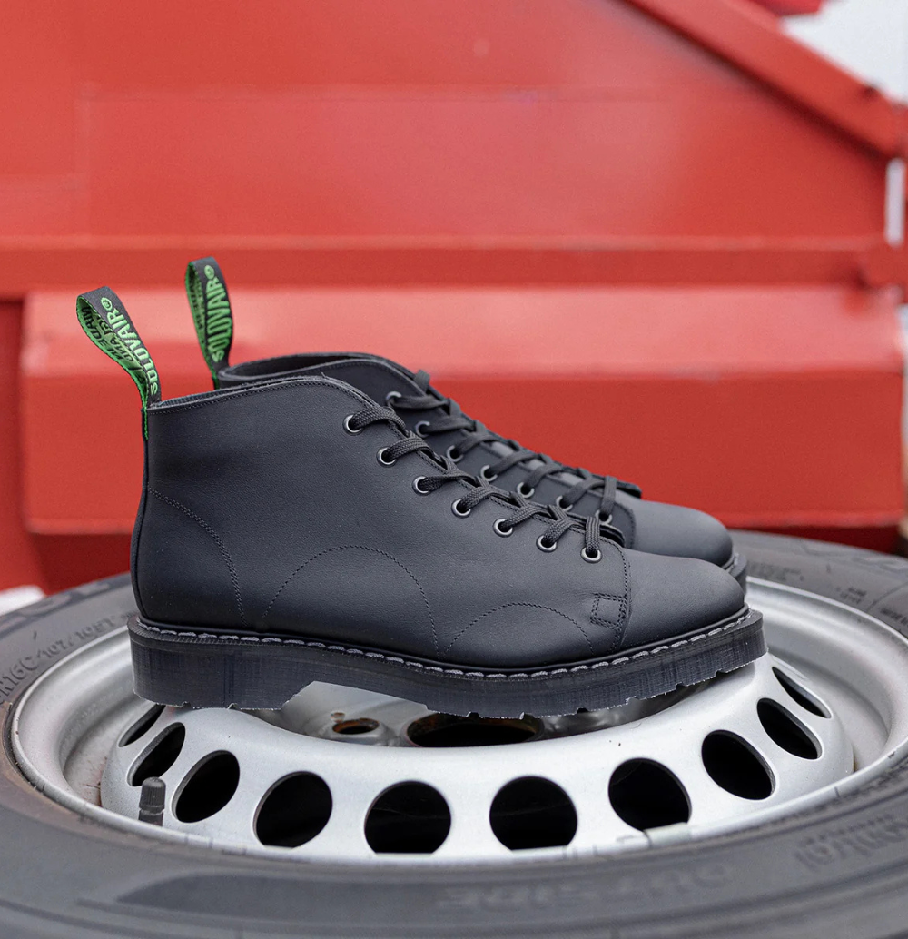 Solovair Monkey Boot - Greasy Black